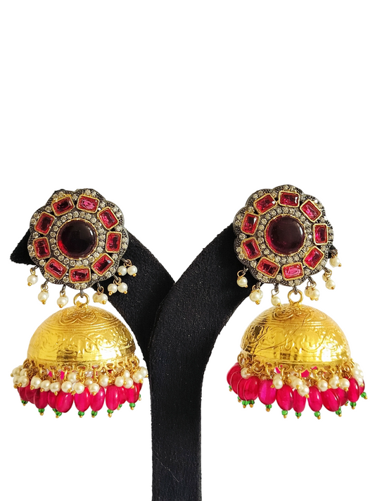 Jhumka Stone Earrings (PE001)