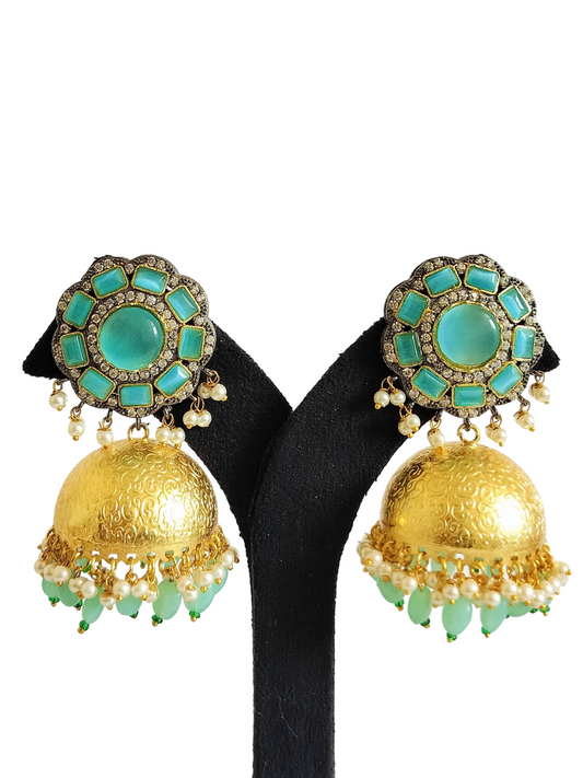 Jhumka Stone Earrings (PE001)