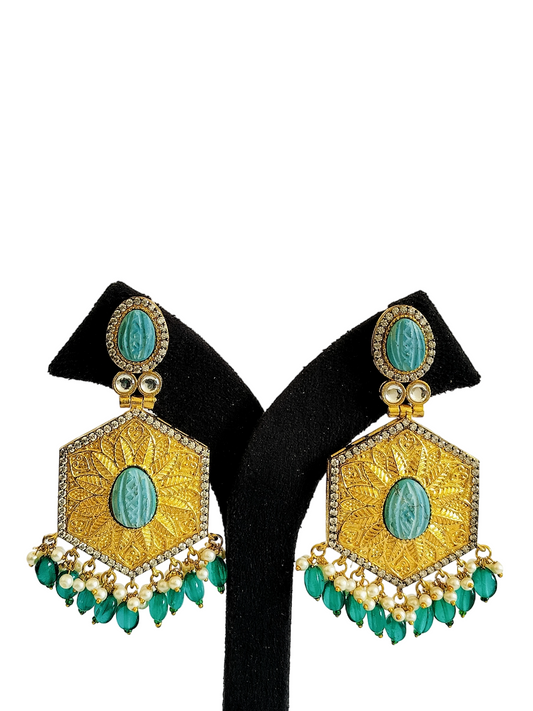 Antique Gold Plated Designer Earring(PE005-1)