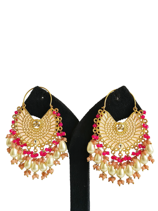 Chand Bali Enamel Earrings (PE050)