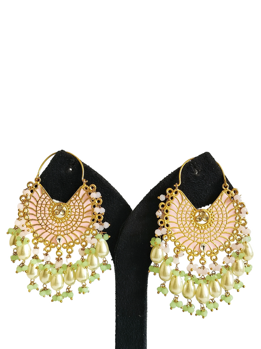 Chand Bali Enamel Earrings (PE050)