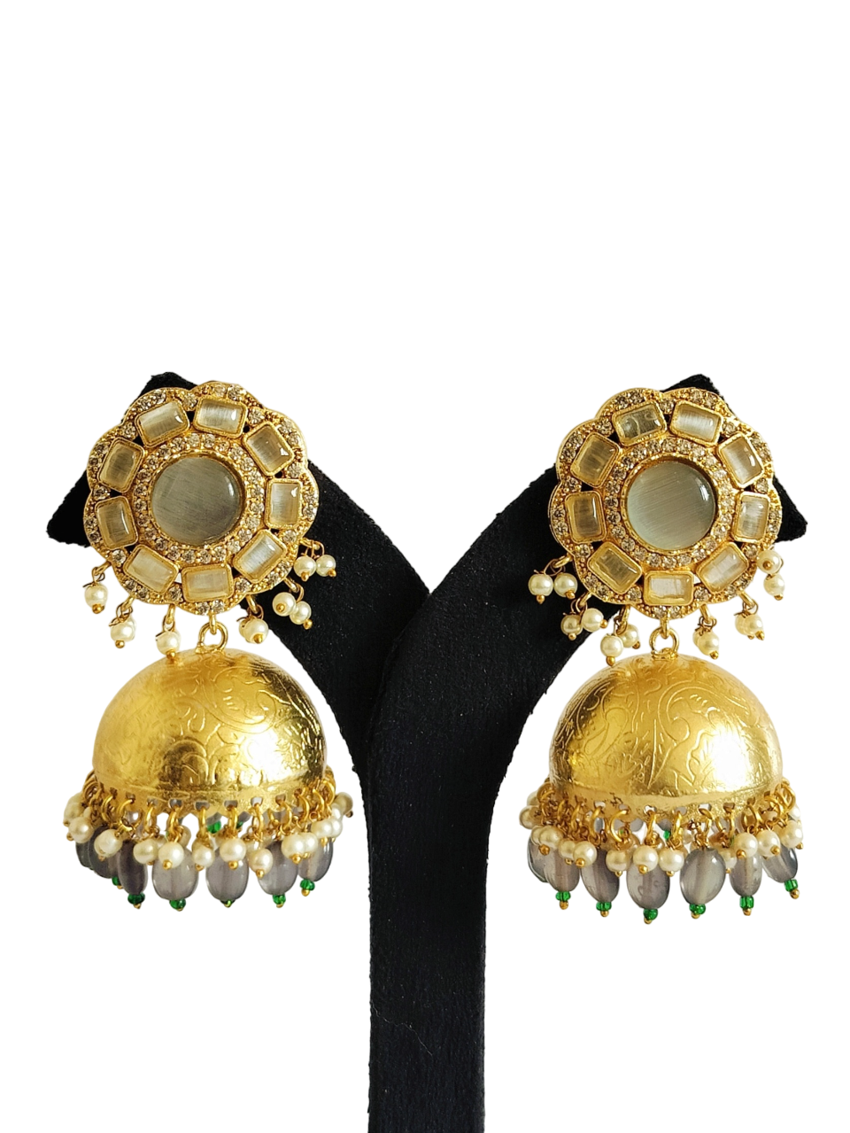 Stone Jhumka Earring (PE001-1)