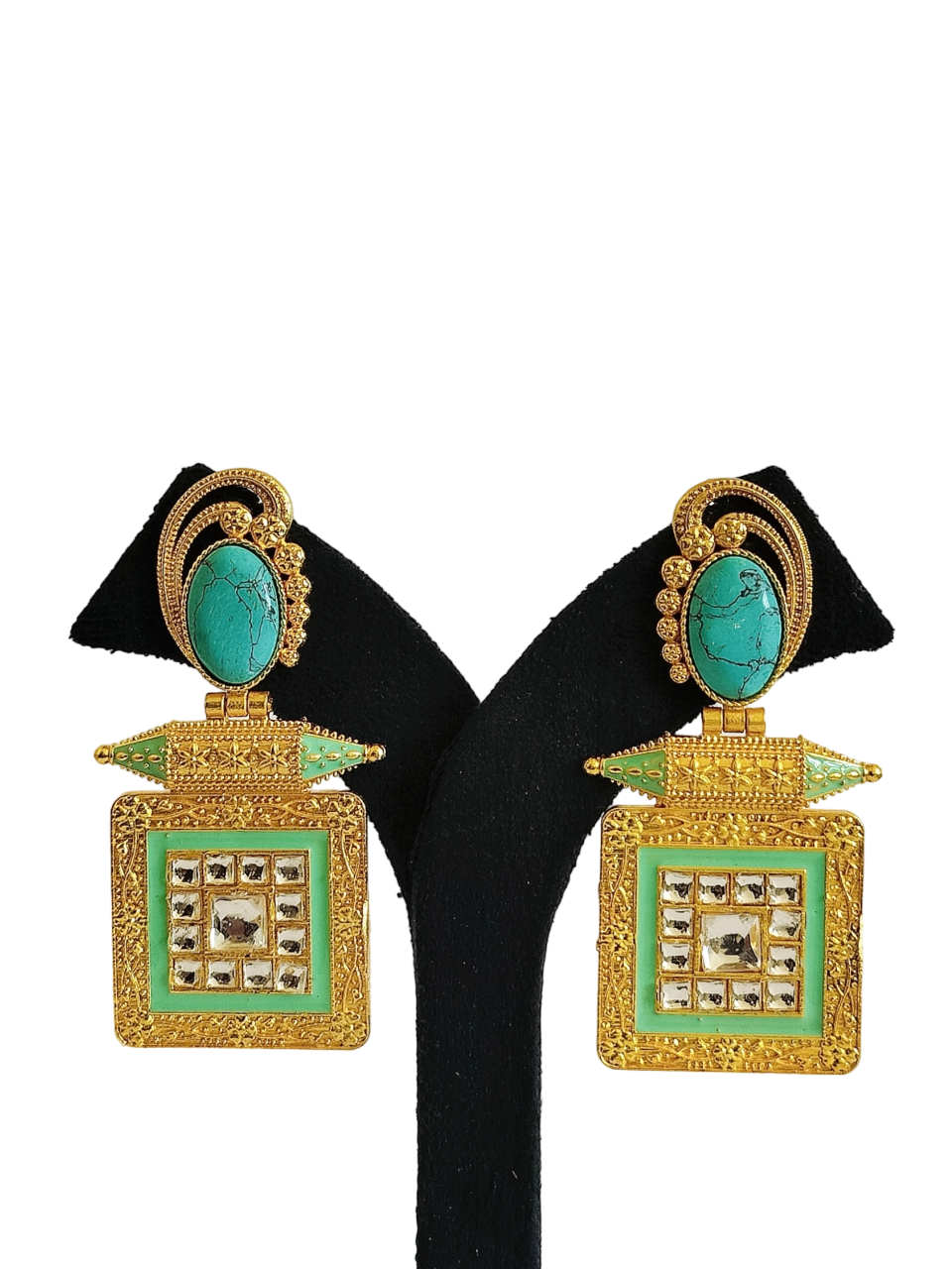 Trendy Stone Earrings (PE003)