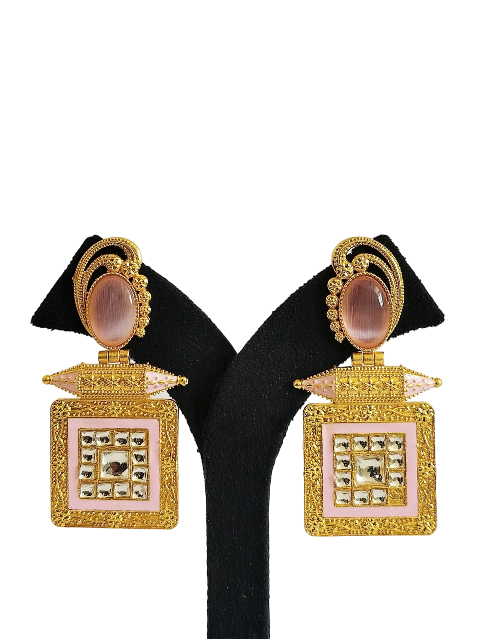 Trendy Stone Earrings (PE003)