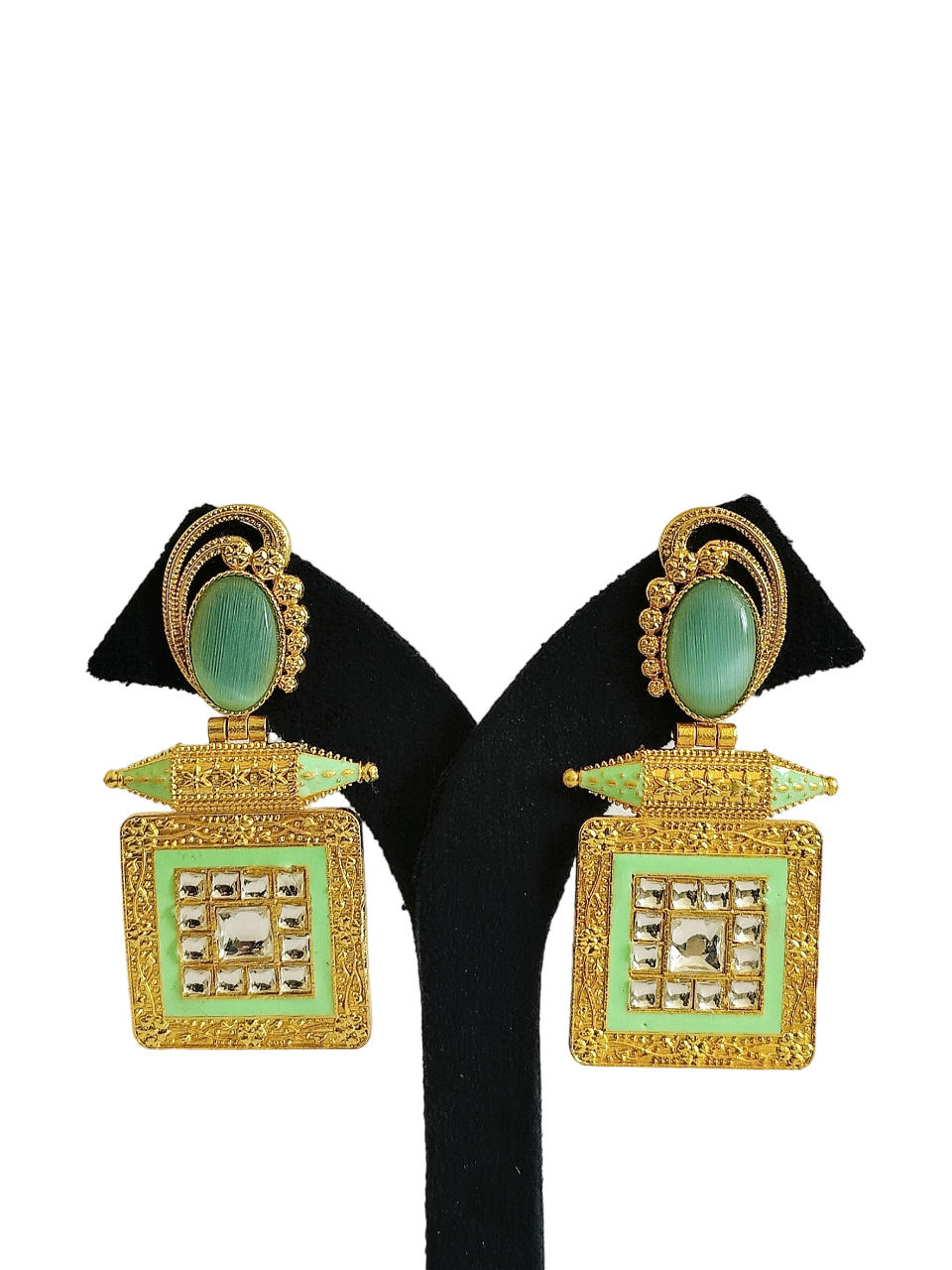 Trendy Stone Earrings (PE003)