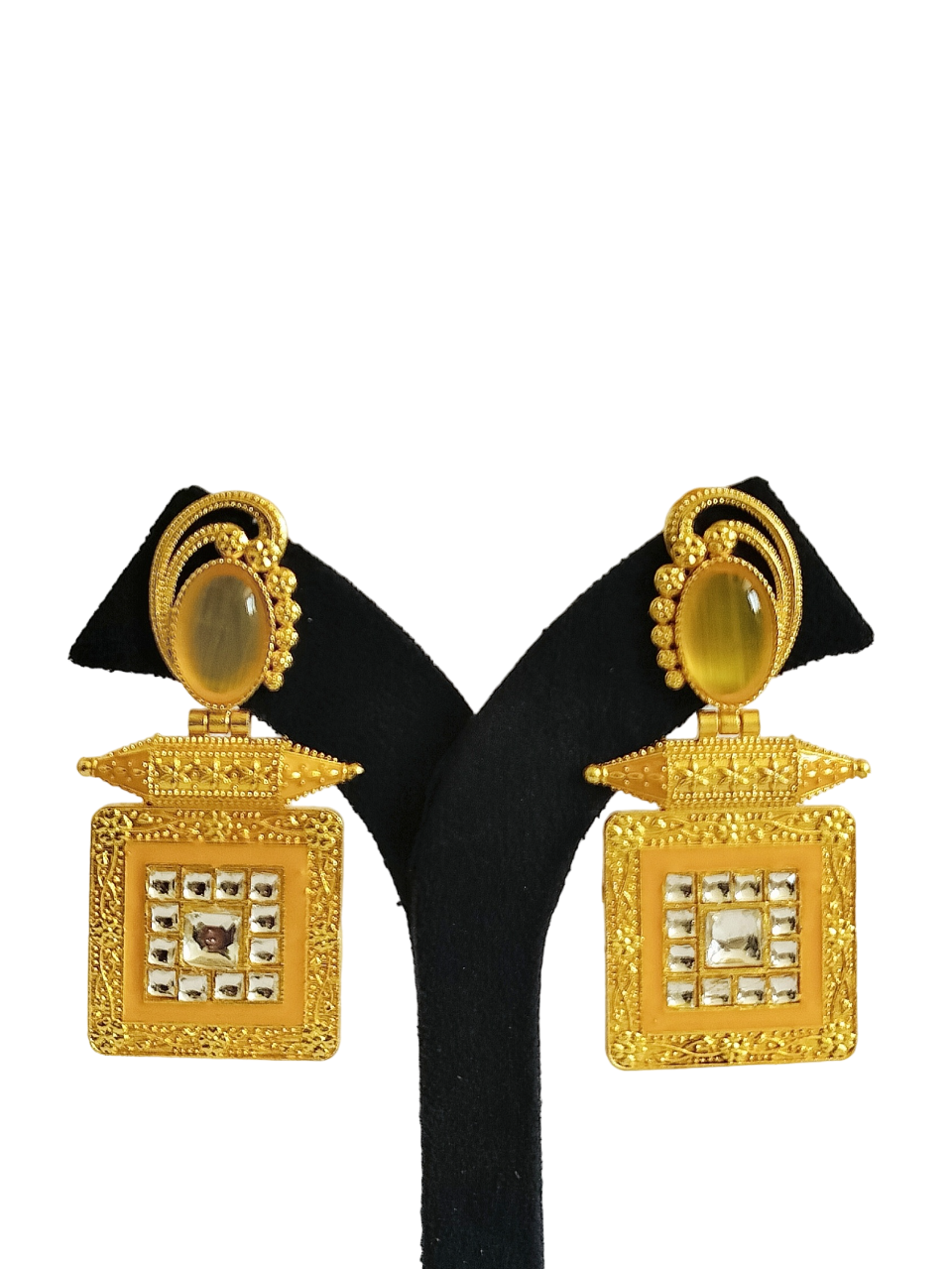 Trendy Stone Earrings (PE003)