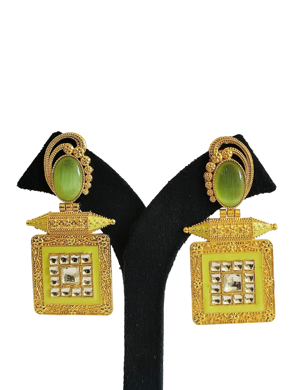 Trendy Stone Earrings (PE003)