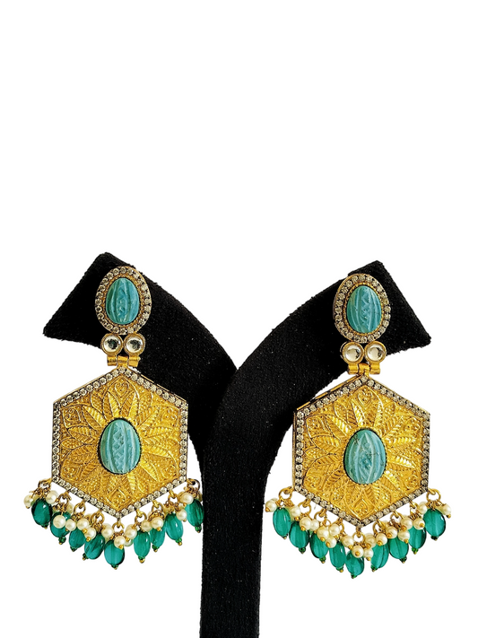 Antique Gold Plated  Designer Earring(PE005-1)