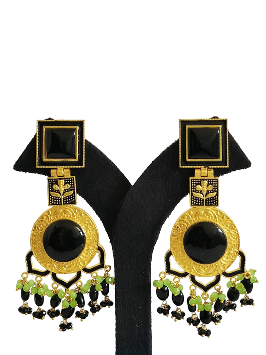 Stone Gold Plated Designer Earrings (PE011)