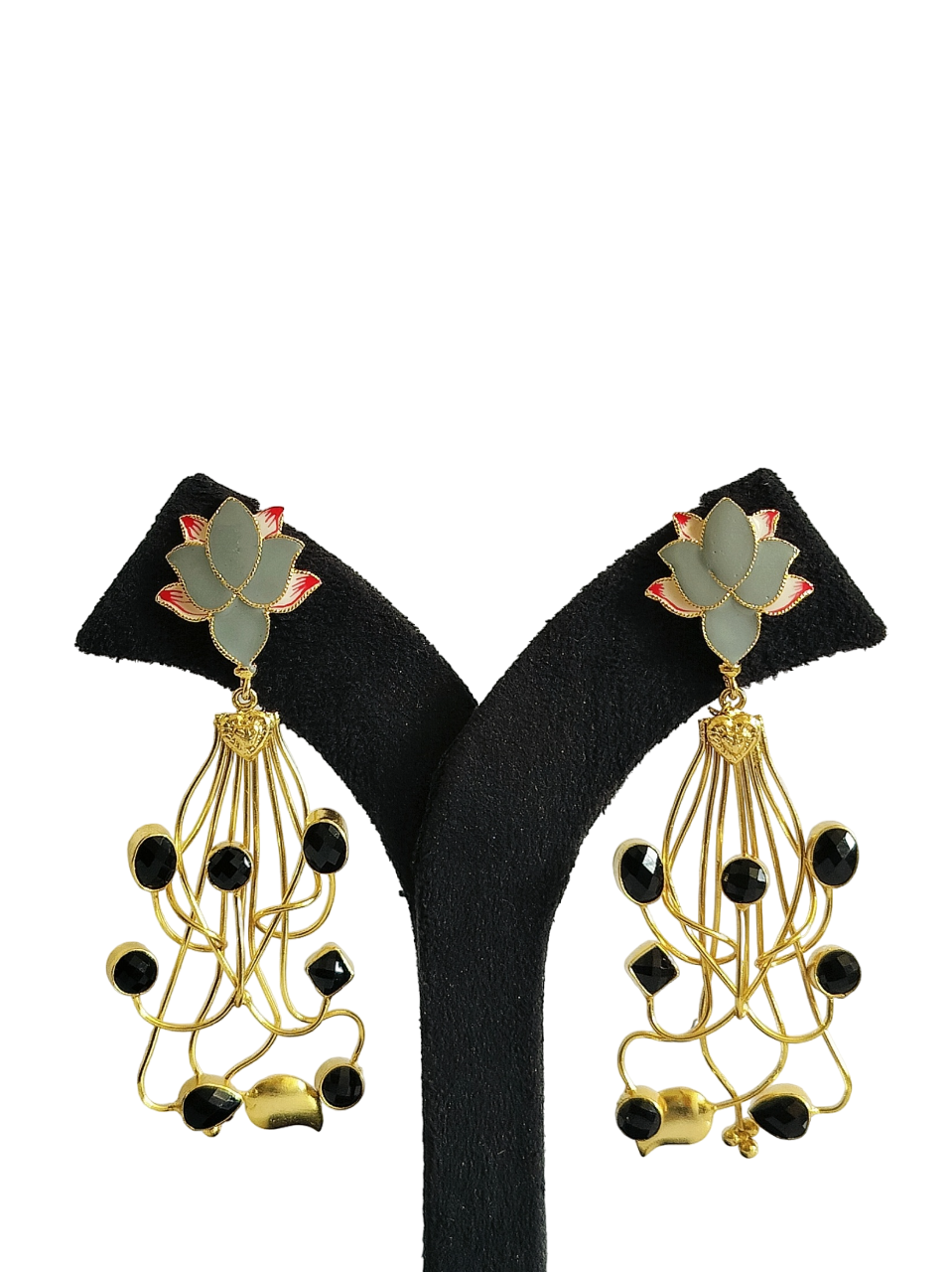 Meenakari Stone Earrings (PE012)