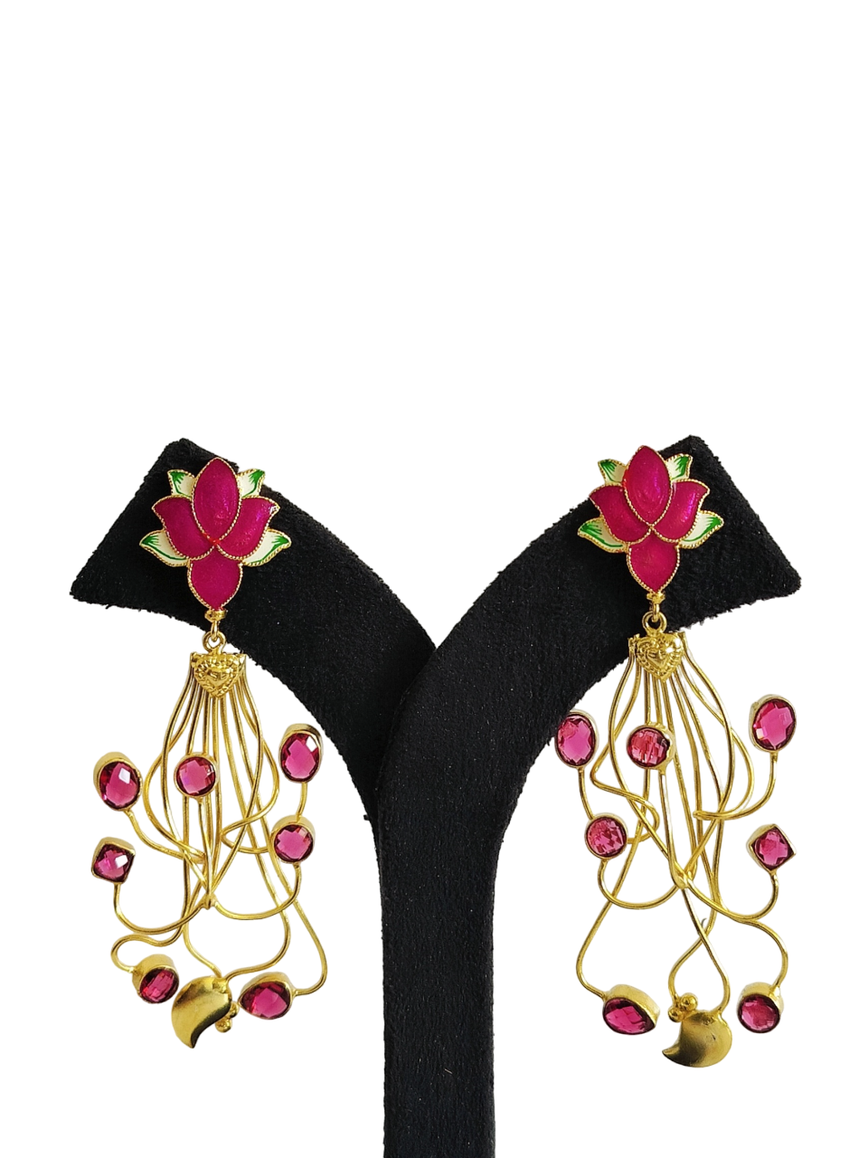 Meenakari Stone Earrings (PE012)