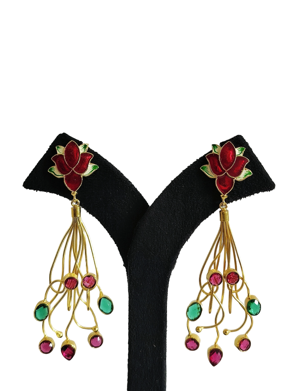 Meenakari Stone Earrings (PE012)