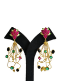 Meenakari Stone Earrings (PE012)