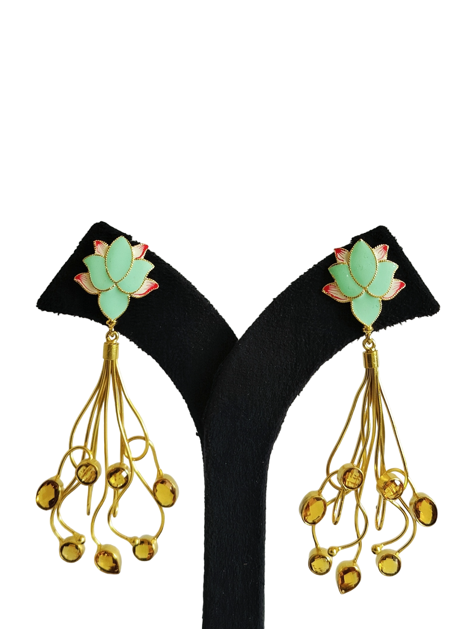 Meenakari Stone Earrings (PE012)