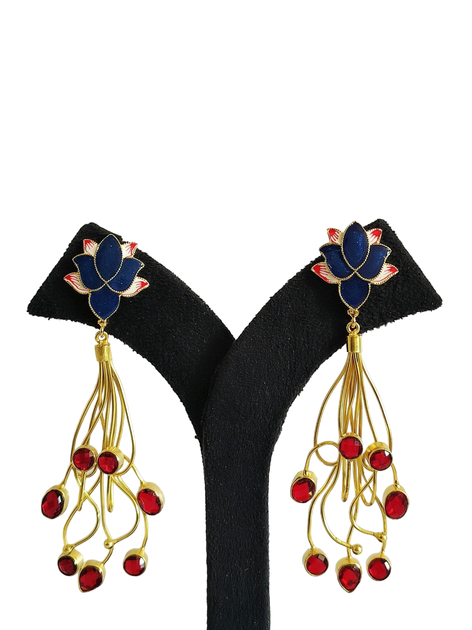 Meenakari Stone Earrings (PE012)