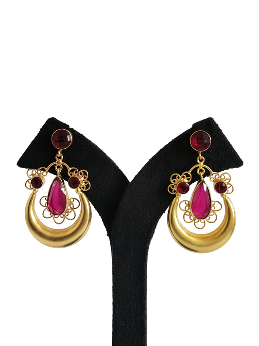 Stone Chand Bali Light Earring (PE017)