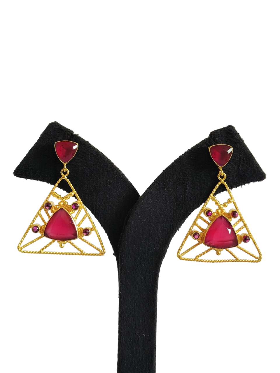 Light Weight Designer Stone Earring (PE036)