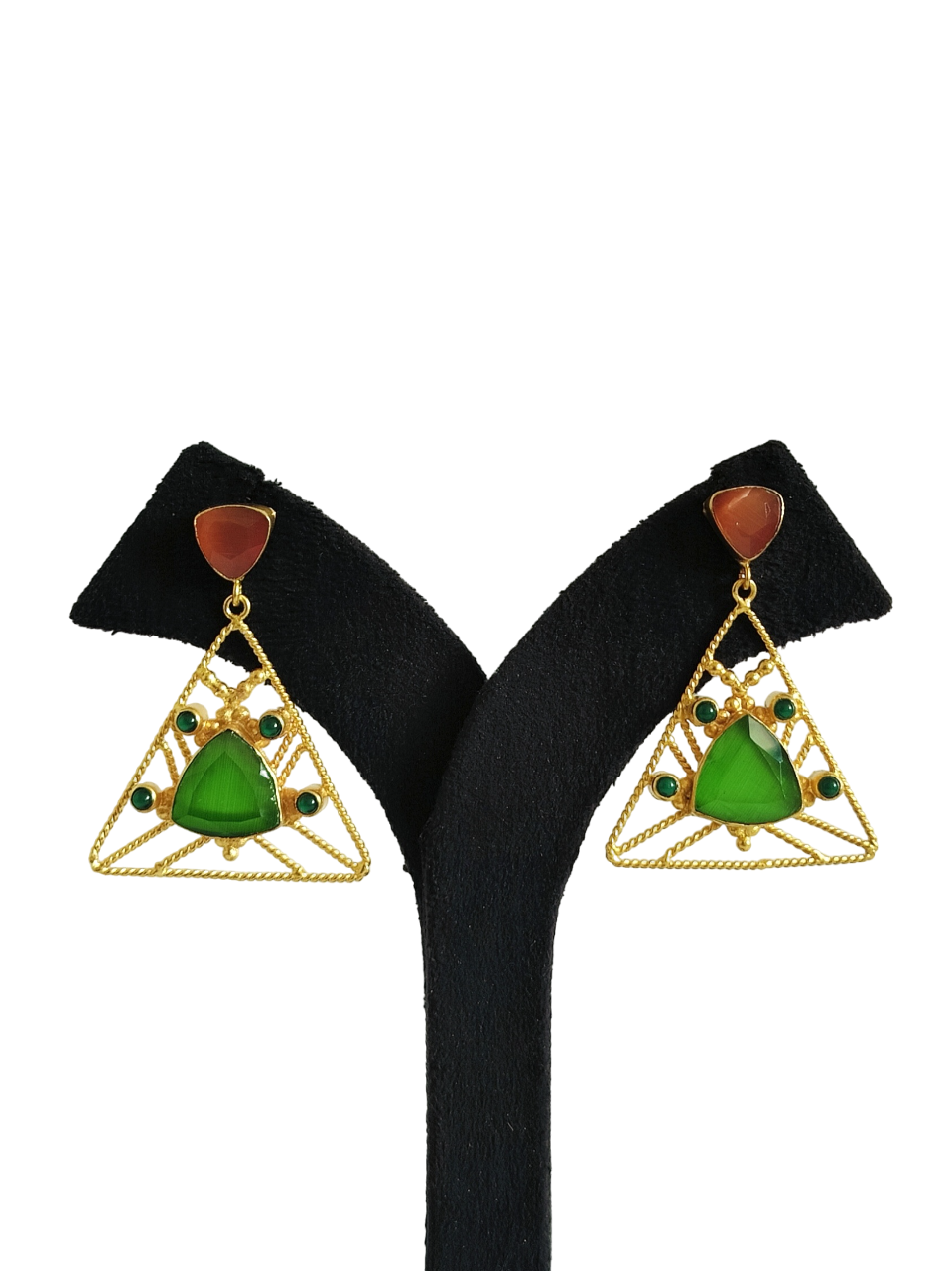 Light Weight Designer Stone Earring (PE036)