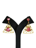 Light Weight Designer Stone Earring (PE036)