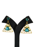 Light Weight Designer Stone Earring (PE036)