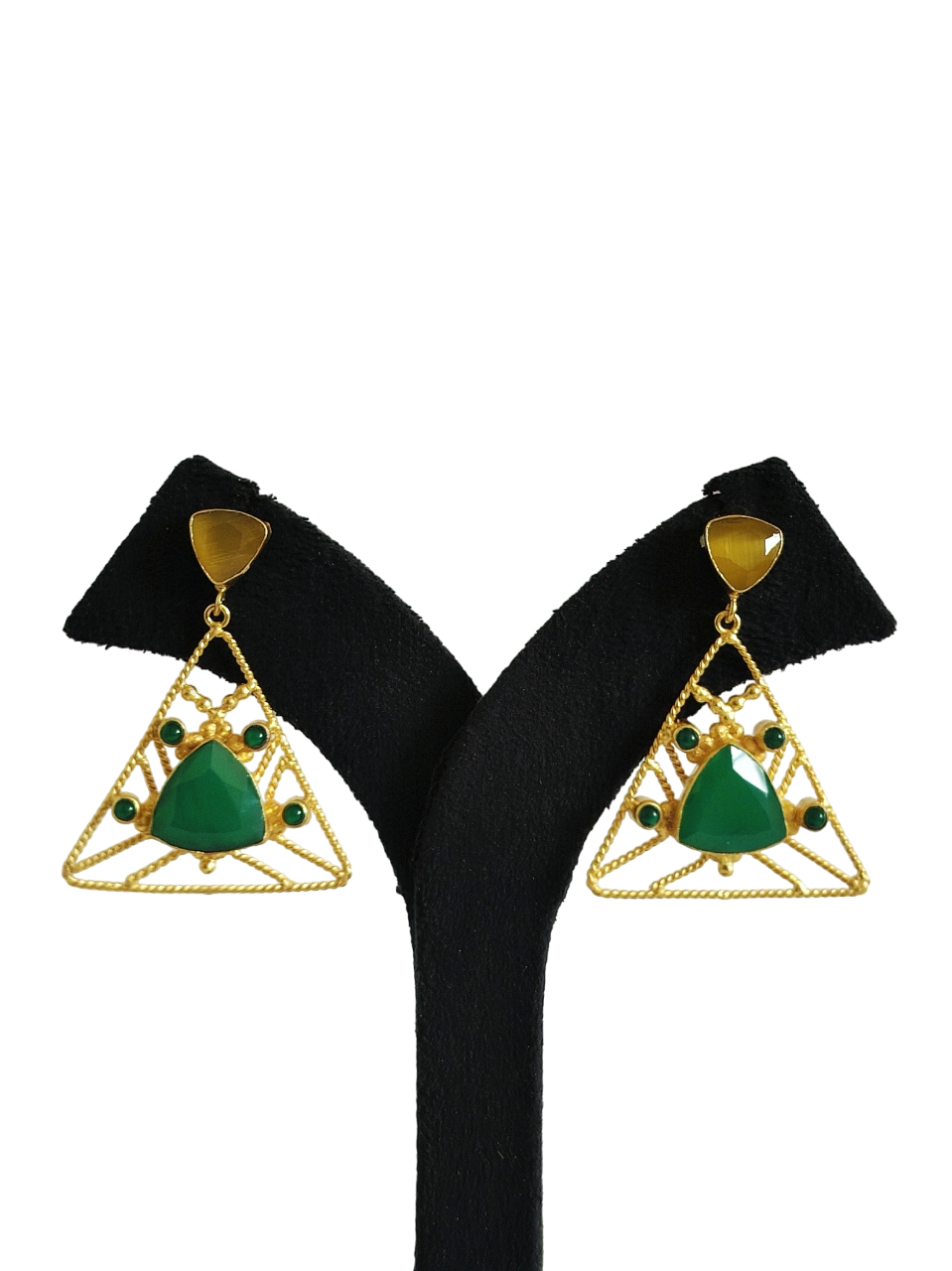 Light Weight Designer Stone Earring (PE036)