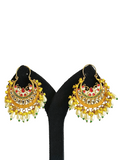 Chand Bali Minakari Stone Earrings (PE042)