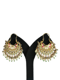 Chand Bali Minakari Stone Earrings (PE042)