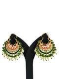 Chand Bali Minakari Stone Earrings (PE042)