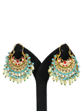 Chand Bali Minakari Stone Earrings (PE042)