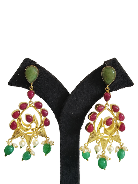 Stone Fancy Earrings (PE068)