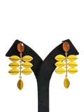 Stone Light Leaf Earrings (PE075)