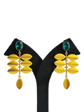 Stone Light Leaf Earrings (PE075)