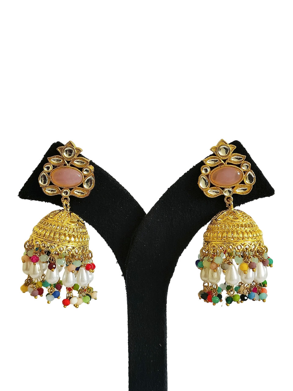 Stone Jhumka Earring (PE077)