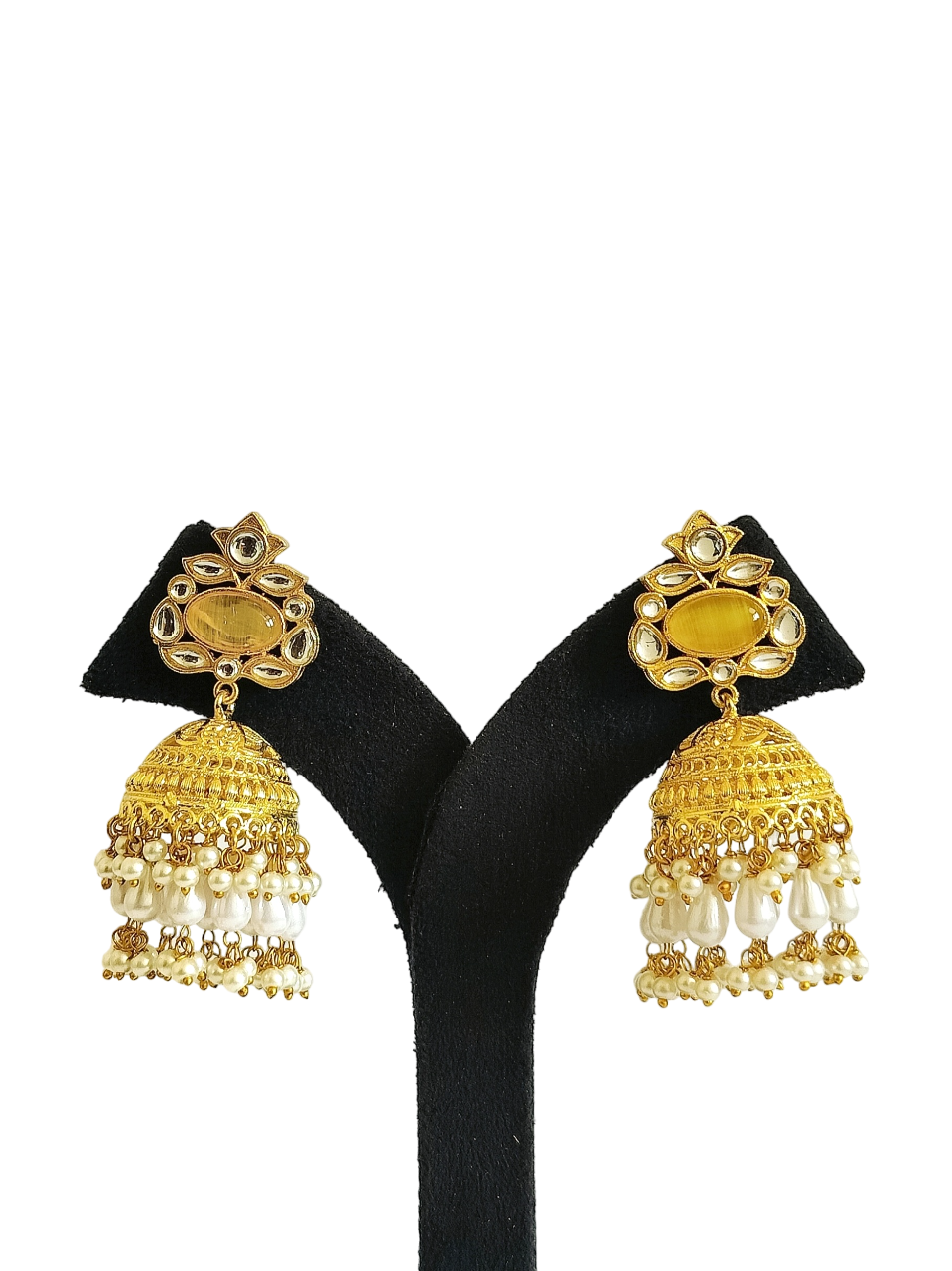 Stone Jhumka Earring (PE077)