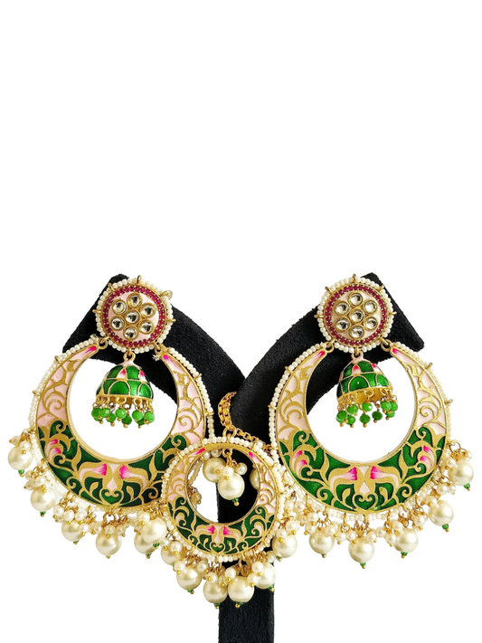 Traditional Meenakari Maang Tikka Set (PM017)