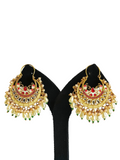 Chand Bali Minakari Stone Earrings (PE042)